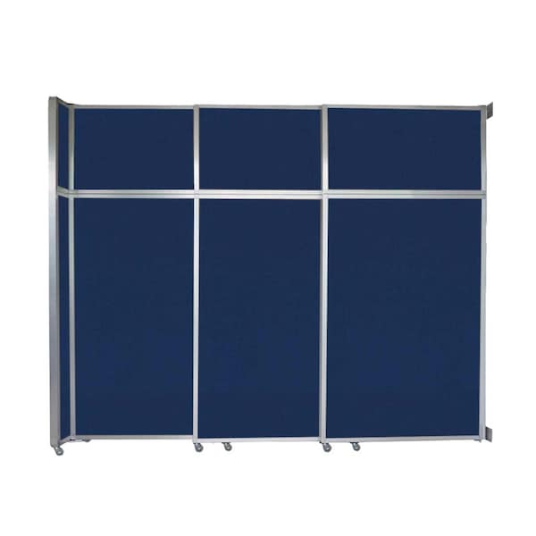 Versare Operable Wall Sliding Room Divider 9'9" x 8'51/4" Navy Blue